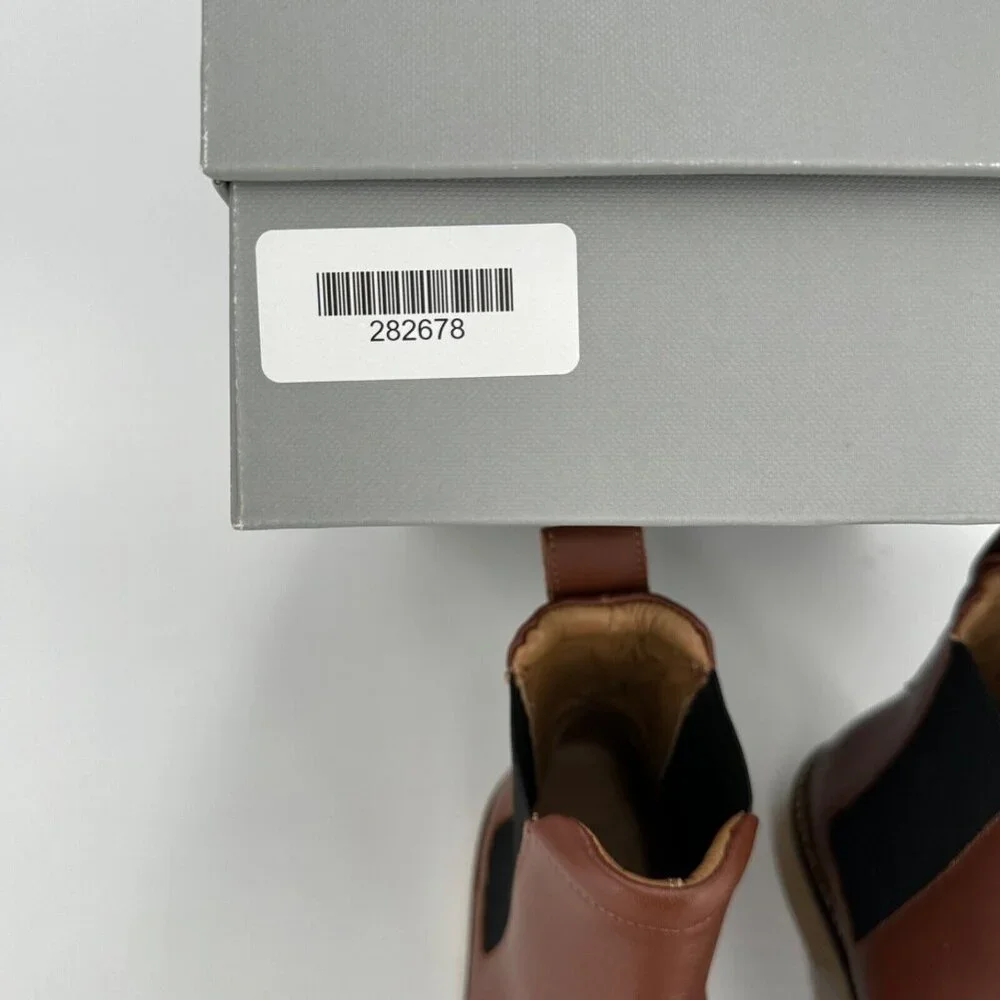 Everlane The Italian Leather Chelsea Boot Tobacco Brown sz 6 Women's Gum Outsole